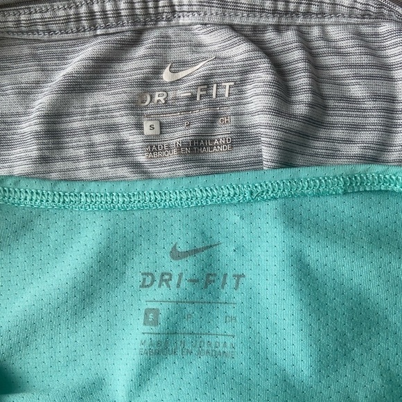 Nike Dri Fit Bundle Set of 2 Athletic Workout Running Top Shirt Blue Gray Active - Picture 13 of 14